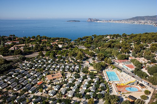 vue aerienne du camping